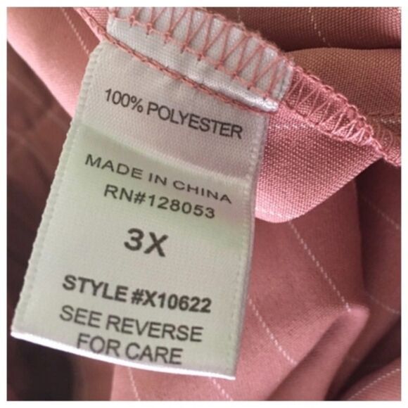Charlotte Russe+ Pink Striped Cuffed Hem Trousers NWT Size 3X - Picture 5 of 6